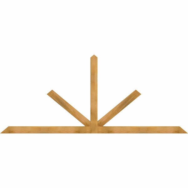 Ekena Millwork Saratoga Rough Sawn Timber Gable Bracket, Western Red Cedar, 108"W x 45"H x 2"D x 4"F, 10/12 Pitch GBW108X45X0204SAR00RWR - main